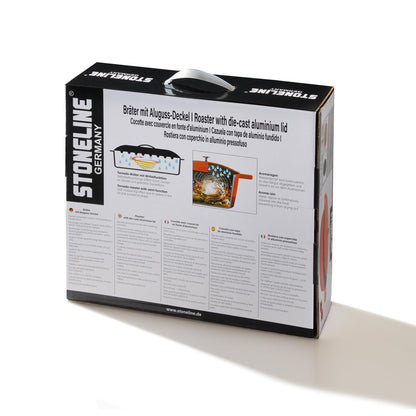 STONELINE Cocotte Bräter Aluguss 28 cm Induktion – Ofenrot