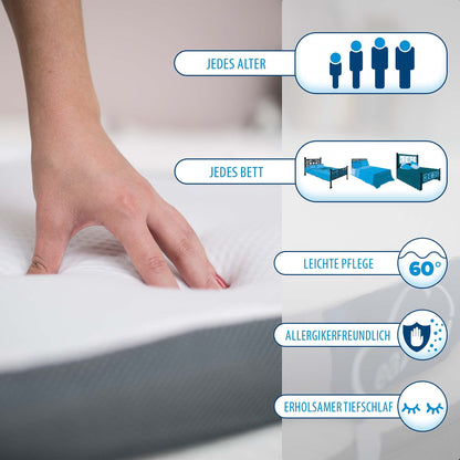Genius Eazzzy Topper Classic orthopädisch - 180x200cm 7cm H2/H3