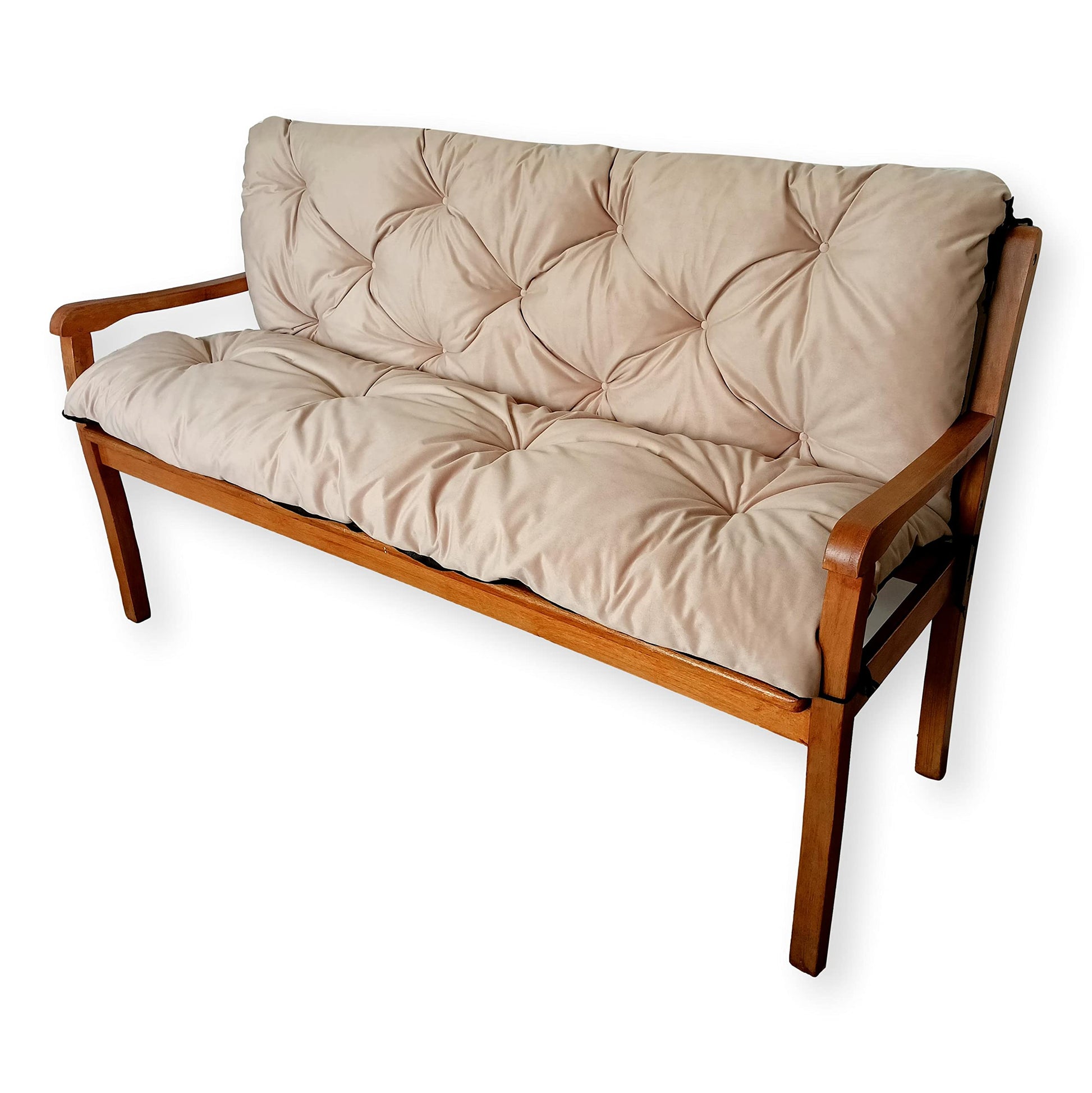 4L Outdoor Textil Gartenbankauflage Sitzkissen 180x50x50 cm – Beige. Rechteckige, beige Textil-Auflage für Gartenbänke; polstert Sitzfläche und Rückenlehne.