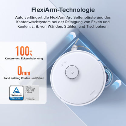 Roborock Qrevo Curv S5X Saugroboter mit Wischfunktion – Weiss