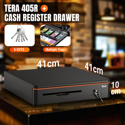 Tera POS Kassenlade 405R abschliessbar RJ12 - 5 Scheine, 8 Münzen