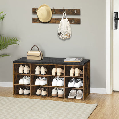 HOOBRO Garderobe Schuhbank Set - Vintagebraun EBF112HX01G1