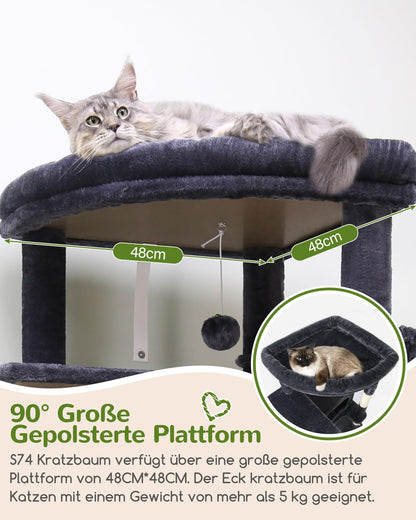 Globlazer S74 Kratzbaum für grosse Katzen – 188 cm, Dunkelgrau