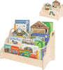 MAMOI Kinderregal aus Holz, freistehendes Bücherregal mit Griffen, zur Aufbewahrung von Büchern