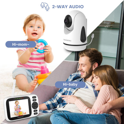 HelloBaby Babyphone mit Kamera 3.2'' IPS – Kein WiFi