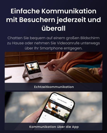SwitchBot Video-Türklingel 2K mit 4,3-Zoll-Monitor und WLAN