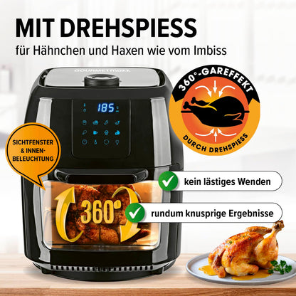GOURMETmaxx XXL Heissluftfritteuse 9L - Digital