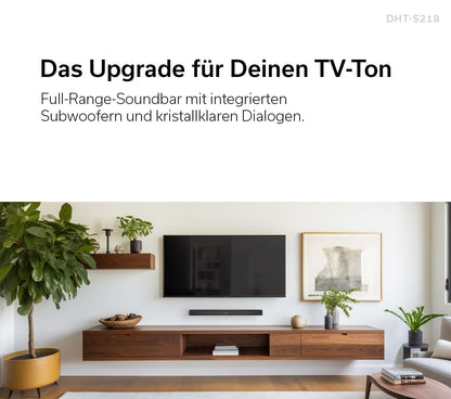 Denon DHT-S218 Soundbar mit Dolby Atmos & Subwoofer - Schwarz