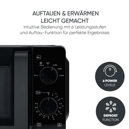 SEVERIN MW 9180 Solo Mikrowellengerät 19 L - 700 W, Schwarz