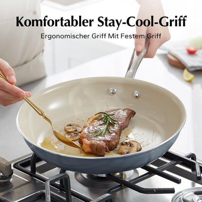 Redchef Pfannenset Keramik Antihaft Induktion - 20/24/28 cm Blau