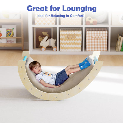 Puecrof 7-in-1 Montessori Kletterdreieck Kletterspielzeug – Blue