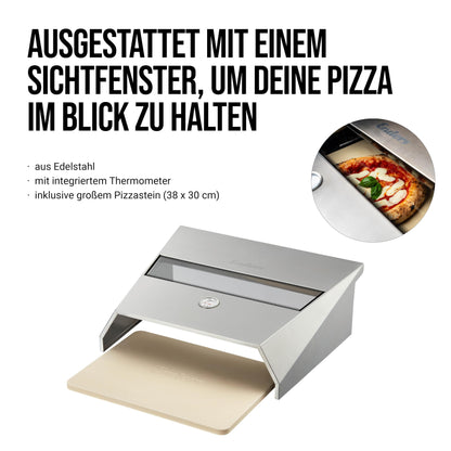 Enders Pizzacover Turbo Gasgrill Aufsatz – Backburner inkl. Stein