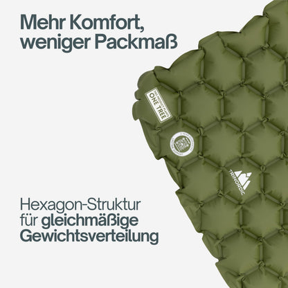 TRINORDIC Isomatte aufblasbar mit Kissen – ultraleicht 550 g