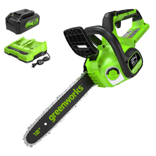 Greenworks GD24CS30K4 Akku Kettensäge – 24V/4Ah Akku & Lader