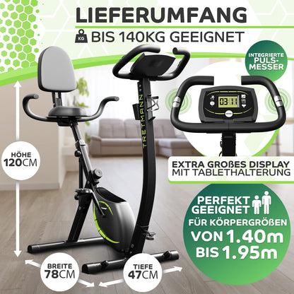 Tretmann 3in1 Ergometer klappbar – tiefer Einstieg