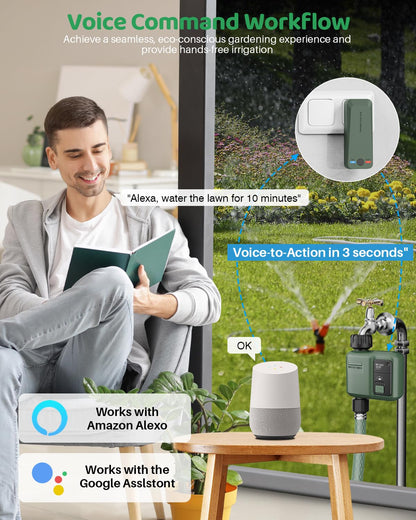 Shrivee Smart Bewässerungscomputer WLAN HCT-636-2 mit 2 Zonen