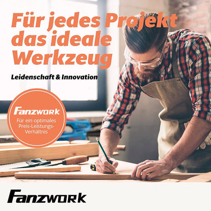FANZWORK Betonschleifer Sanierungsfräse Set - 1500W 125mm