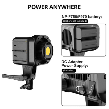 GVM LED Videoleuchte 80W COB Studiolicht - Bi-Color