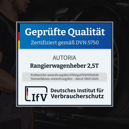 AUTORIA Wagenheber 2.5T flach hydraulisch mit Koffer