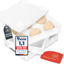 RoyalFay Pizzaballenbox 3er Set Gärbox 30x40x8 cm mit Deckel, weiss – stapelbare Teigbox für Pizzateigballen