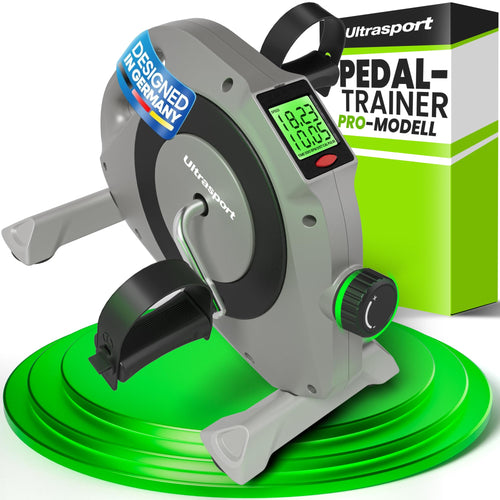 Ultrasport Mini-Bike Pedaltrainer – Deskbike Arm- & Beintrainer, schwarz, für Arm- & Beintraining am Schreibtisch.