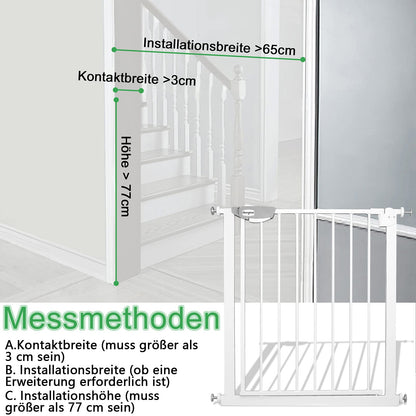 JOIEYOU Treppenschutzgitter ohne Bohren, 95-105 cm, Schwarz
