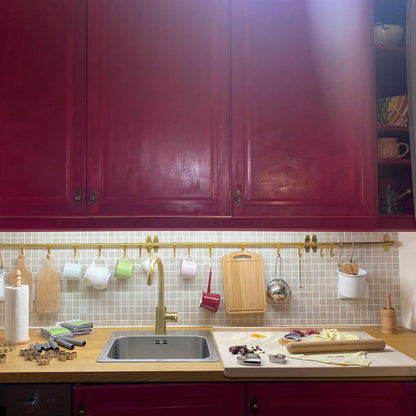 CULIMI Holzbackbrett Teigbrett – grosses Nudelbrett 70x50 cm