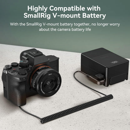 SmallRig D-Tap Dummy-Akku für Sony NP-FZ100 mit Spiralkabel