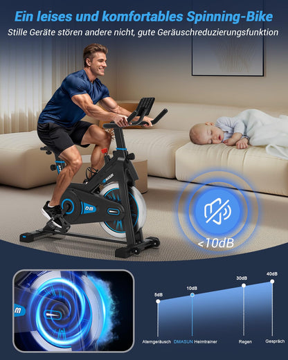 DMASUN Heimtrainer Fahrrad Magnetisch – Ergometer App