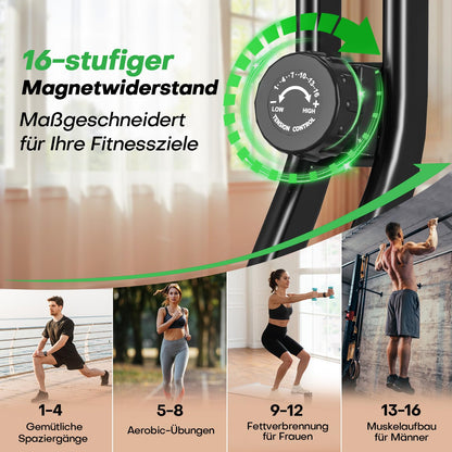 VANNECT X-Bike Heimtrainer klappbar, Ergometer bis 150 kg