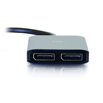 C2G DisplayPort 1.2 Dual Monitor MST Hub 4K Schwarz