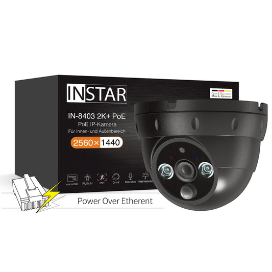INSTAR IN-8403 2K+ PoE Überwachungskamera - Schwarz KI