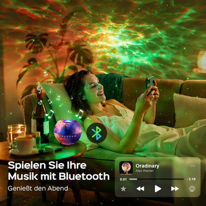 One Fire Sternenhimmel Projektor Nachtlicht mit Bluetooth, Lila