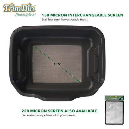 Harvest More Trim Bin Siebbehälter – 2-teilig, 150 Mikron Sieb
