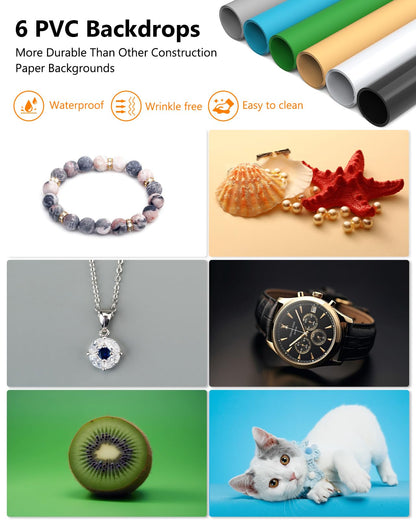 DUCLUS Fotobox 50x50cm – Faltbares Produktfotostudio 216 LED