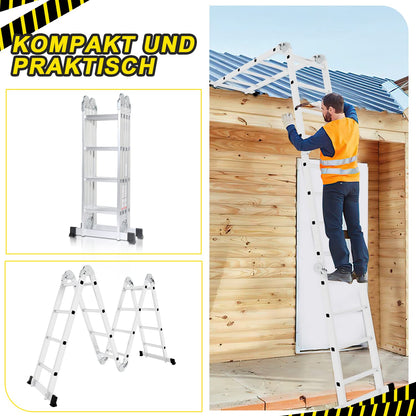 Herrselsam Multifunktionsleiter 4x4 470CM Alu Räder