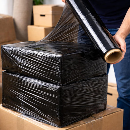 Beste-Folie Stretchfolie schwarz blickdicht 23 µm 500 mm 6 Rollen