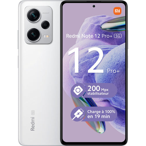 Xiaomi Redmi Note 12 Pro+ 5G Smartphone - 8GB/256GB Polar White. Weißes Smartphone für mobile Kommunikation und Apps.