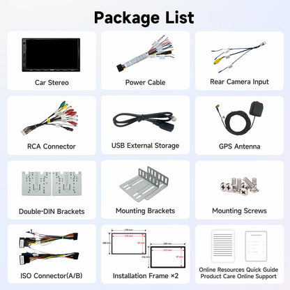 ATOTOZONE A5L Autoradio Navi 7 Zoll Wireless CarPlay Android Auto 2G+32G