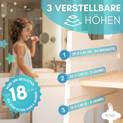 Kywai Lernturm Montessori Bambus höhenverstellbar - ab 1 Jahr
