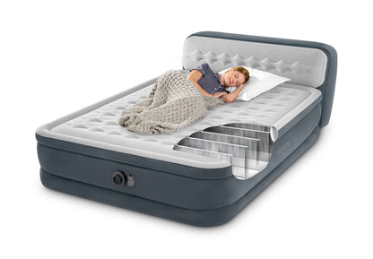 Intex DuraBeam UltraPlushHeadboard Luftbett - Queen 220V Pumpe