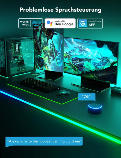 Govee RGBIC Neon Gaming LED Streifen Schreibtisch - 5M