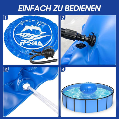 Poolkissen Winter Rund 4m – XXL Luftkissen für Poolabdeckung