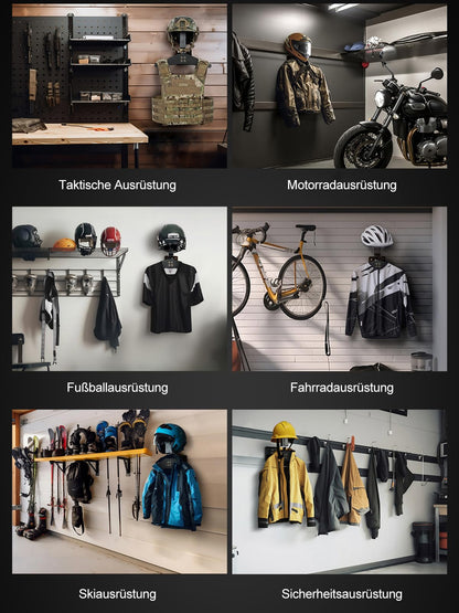 OneTigris Helmhalterung Wand, Garderobe für Helm & Kombi, 40 kg
