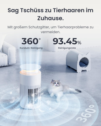 SwitchBot Luftreiniger mit App & Nachtlicht - CADR 400m³ bis 83m²