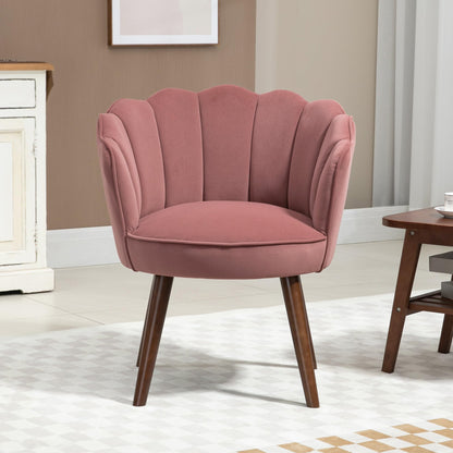 HOMCOM Esszimmerstuhl Sessel – Küche & Esszimmer Rosa