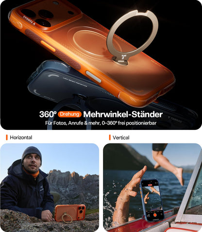 TORRAS Ostand Q3 Air Handyhülle - iPhone 17 Pro Max Mitternachts
