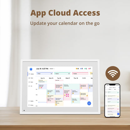 Dragon Touch 10,1 Zoll Digitaler Kalender Familienplaner - Weiss