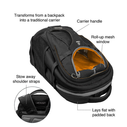 Kurgo G-Train Hunderucksack für Hunde bis 11 kg - Schwarz