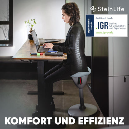 SteinLife Cone Büro-Wackelhocker Ergonomisch Höhenverstellbar